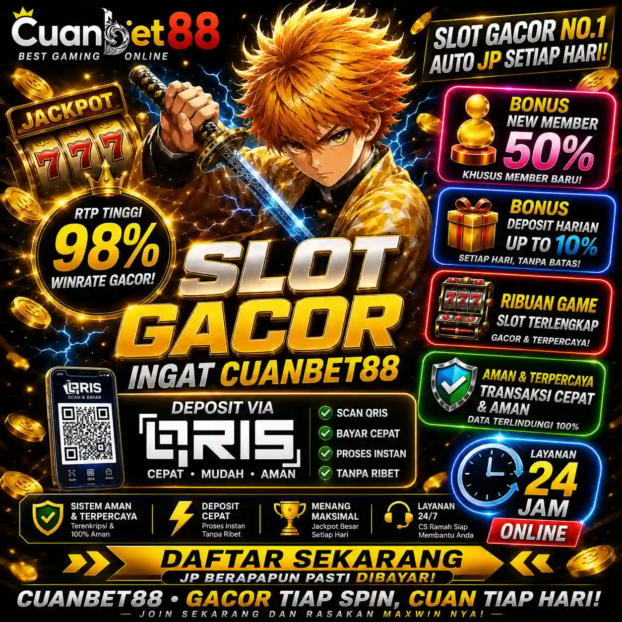 CUANBET88: Slot88 Resmi Andalan Situs Gampang Menang Link Slot Gacor Hari Ini